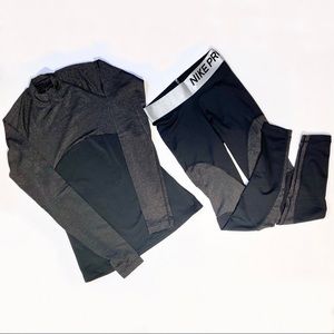 Nike Pro Turtle Neck Top & Pro Leggings Set